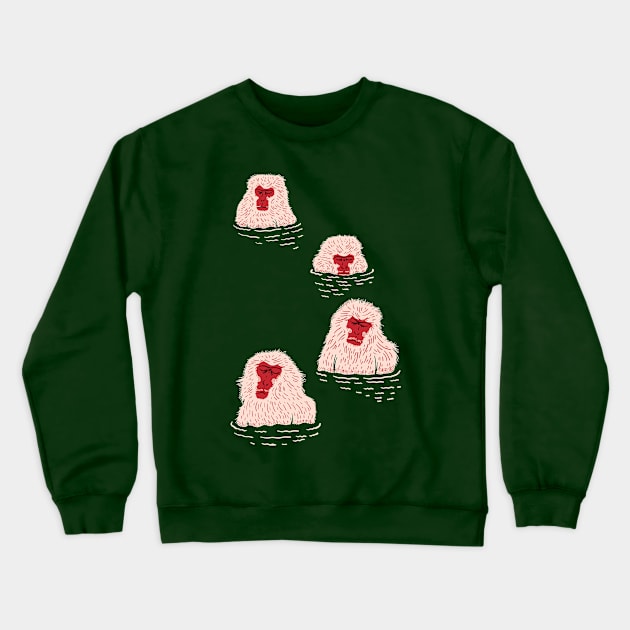 snow monkey Crewneck Sweatshirt by Andy